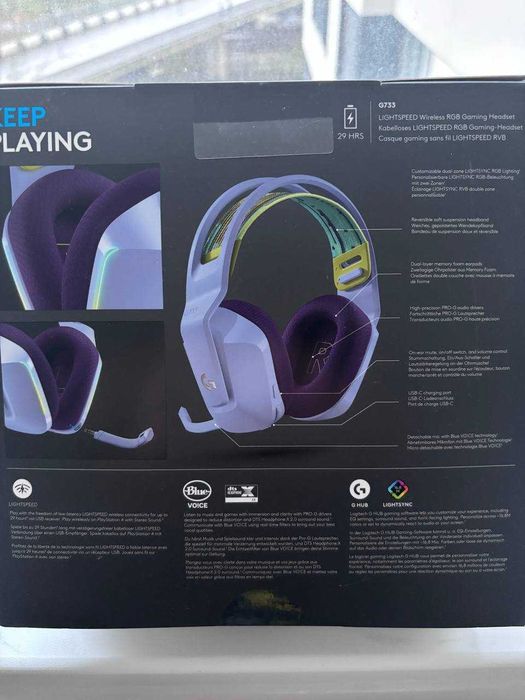 Навушники Logitech Lightspeed Wireless RGB Gaming Headset G733 Lilac