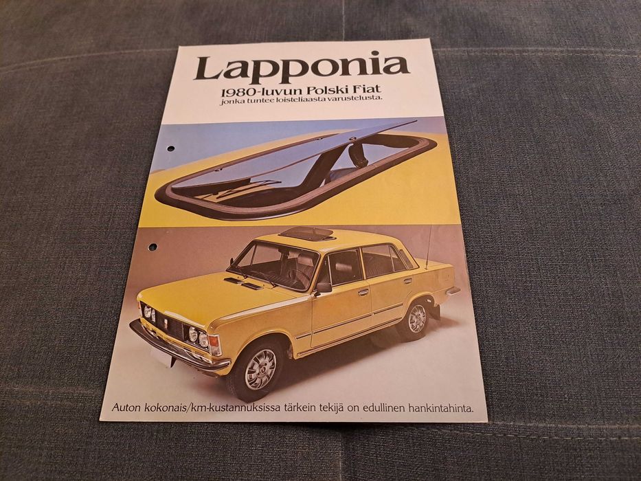Oryginalny prospekt FSO Polski Fiat 125p Lapponia