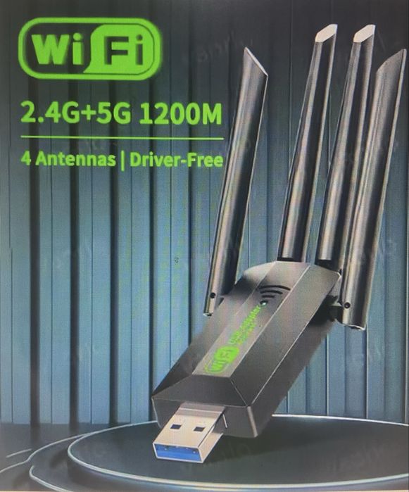 Pen USB wireless nova em caixa 1200 Mbps wifi