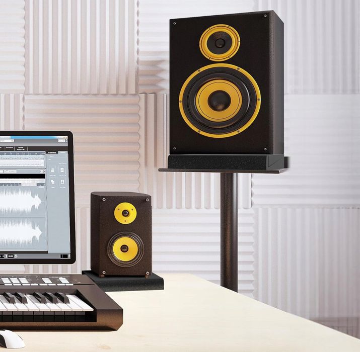 TONOR podkładki akustyczne 2 szt. pod głośniki, pianka czarna