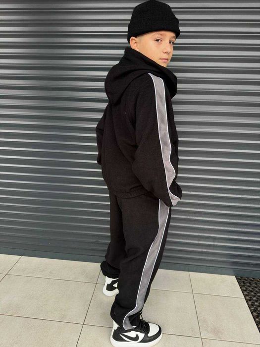 Зимовий хлопчачий костюм на двосторонньому флісі.3 кольори, 134-164р