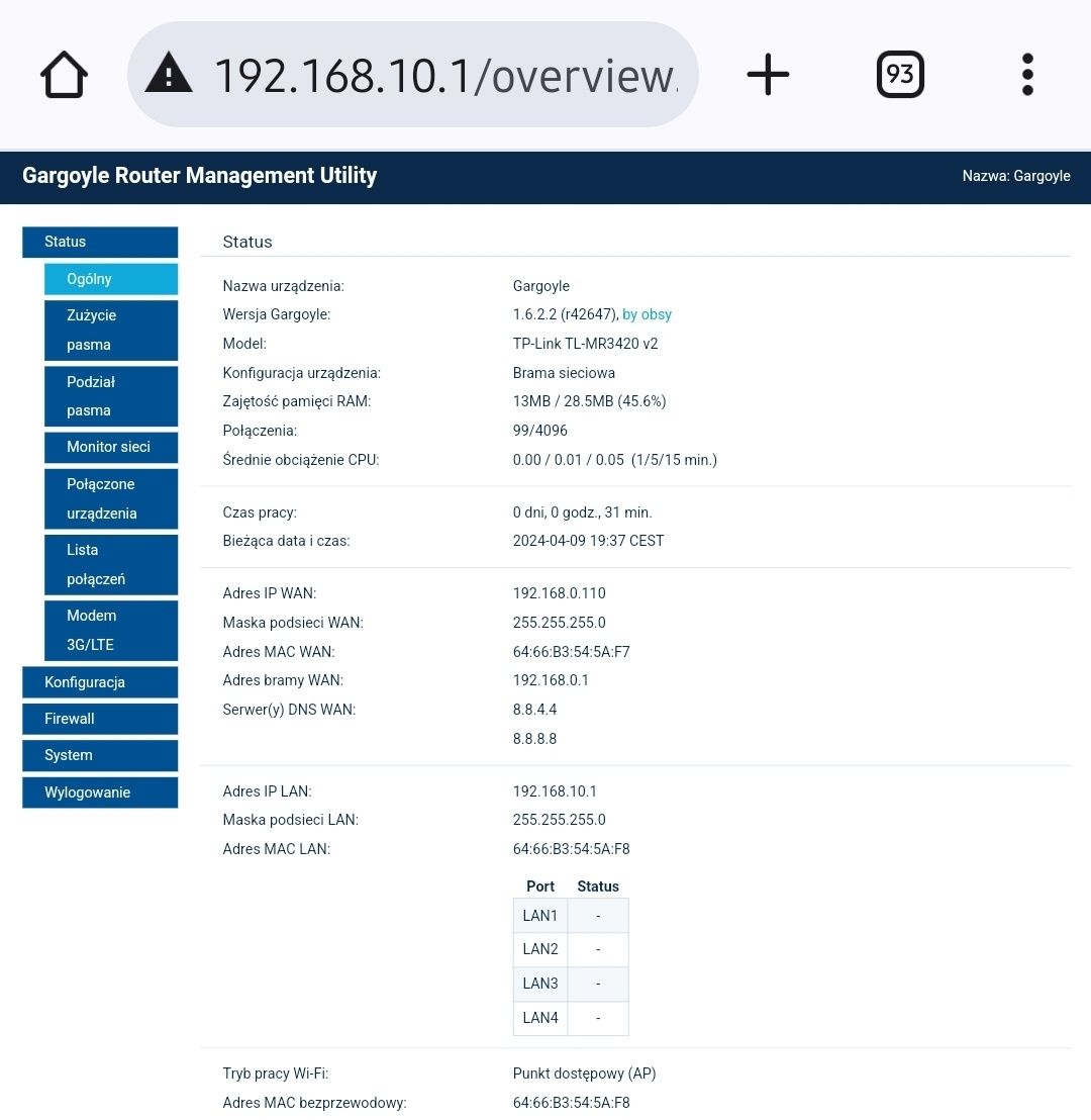 Router TP-LINK TL-WR3420 Ver 2.2