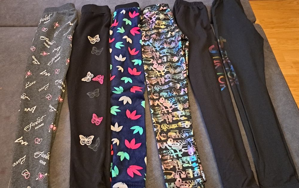6 Legginsy Ocieplane dla dziewczynki roz.152