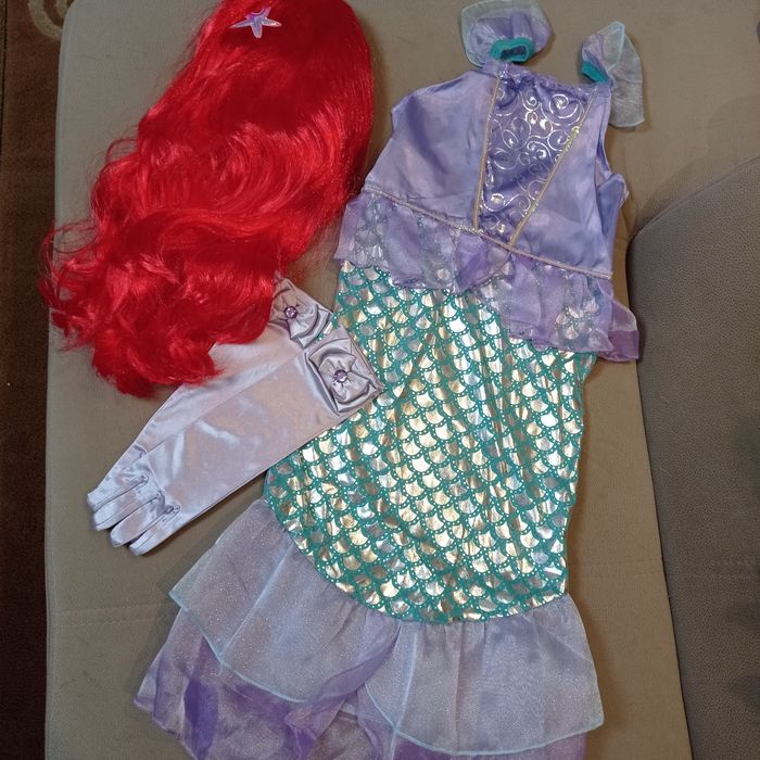 Sukienka Strój przebranie księżniczka Syrenka Ariel r.110-116