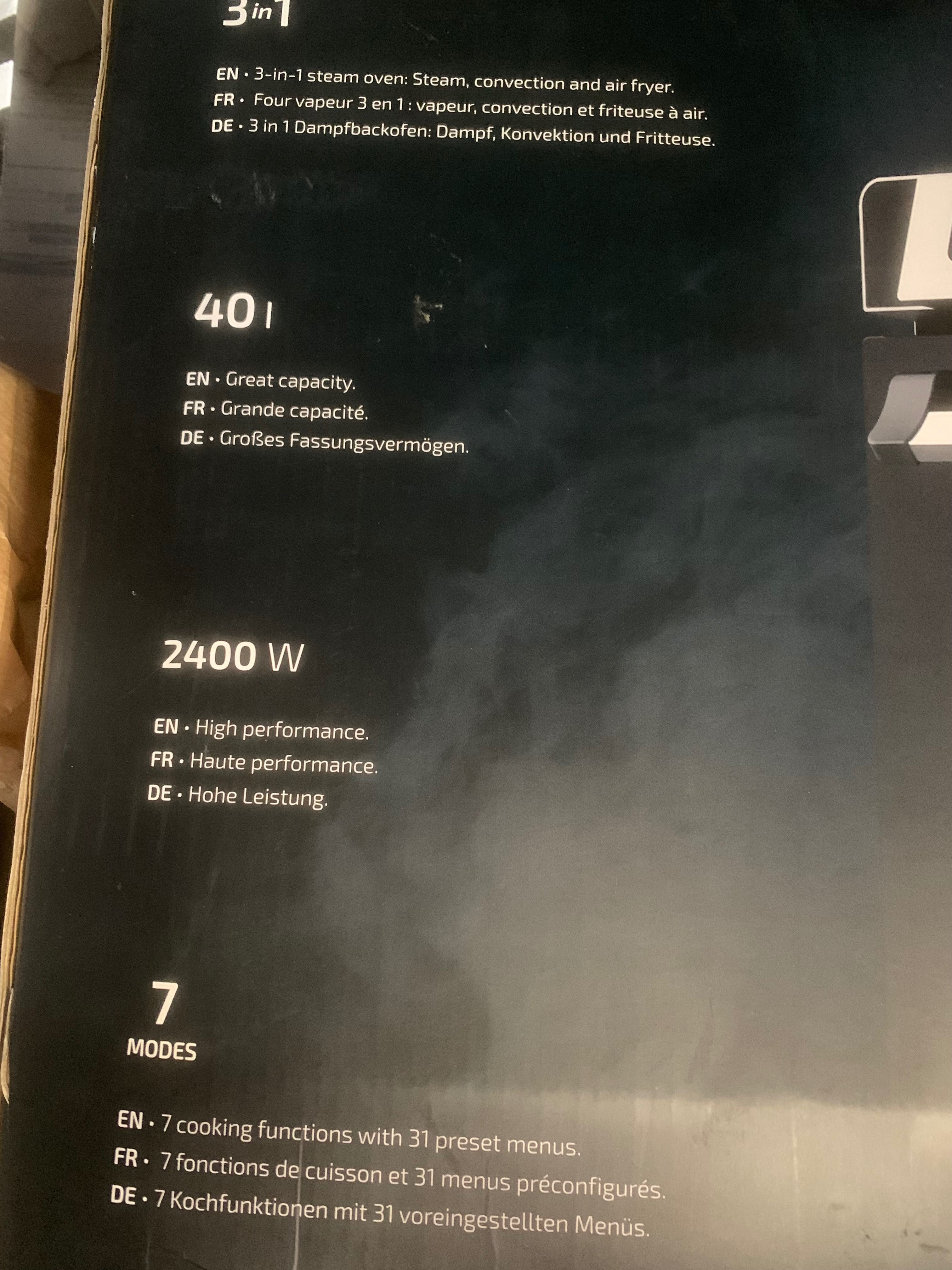 Forno a vapor 40l quase novo com airfryer