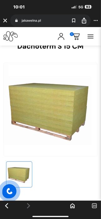 Wełna skalna Isover Dachoterm S 15 Cm