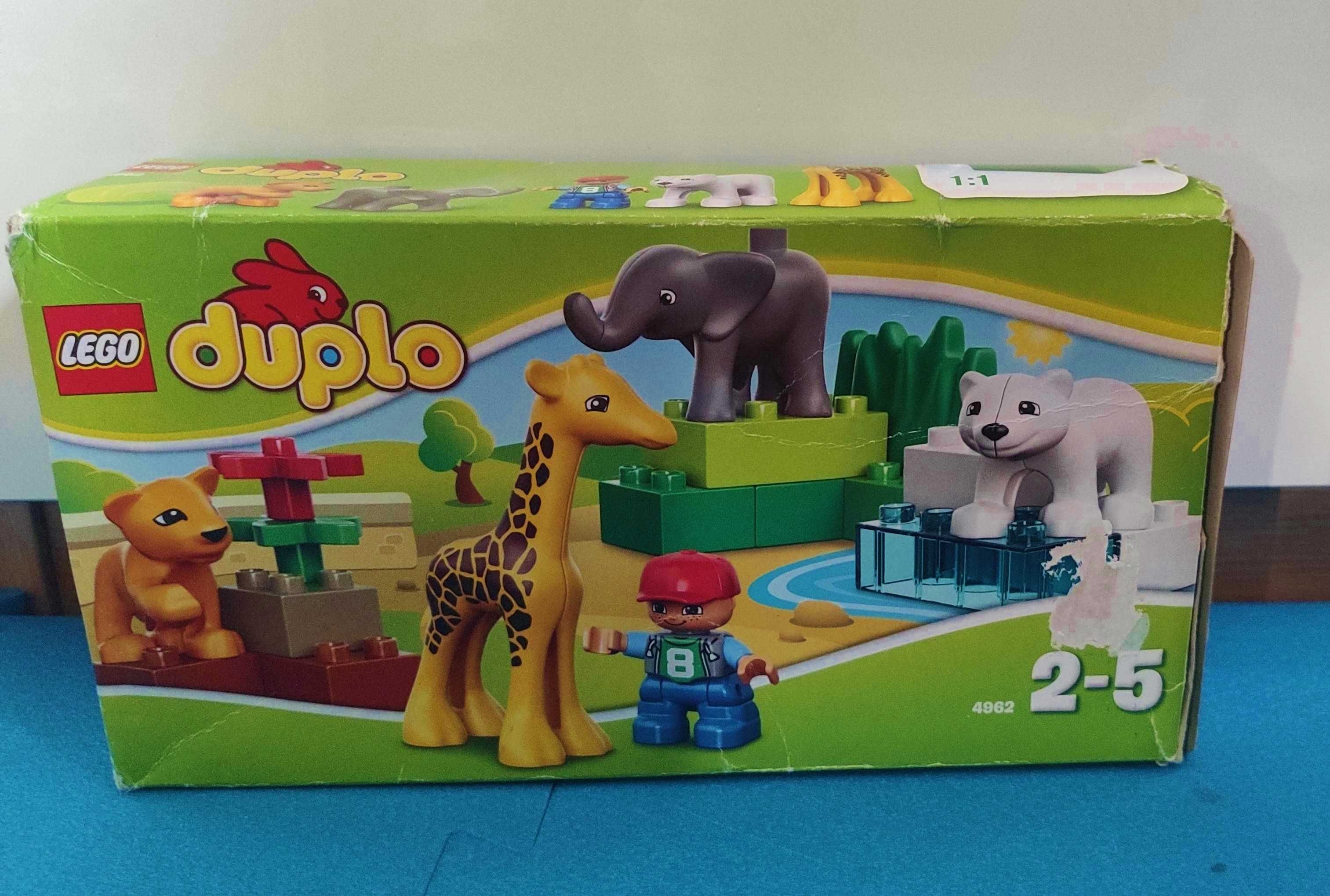 Klocki Lego Duplo mini małe zoo zwierzęta żyrafa lwiątko 4962