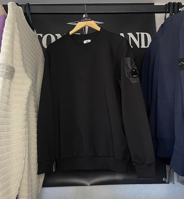 Nylon pocket C.P classic sweatshirts DYED Black