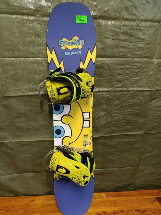 Nr 8 Deska snowboardowa Salomon Sponge Bob 110 cm + wiązania