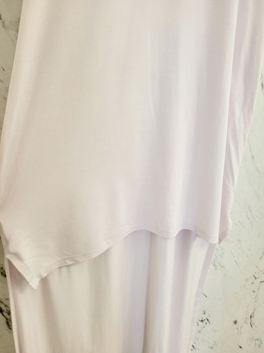 Sukienka premium asymetryczna mini maxi biały lotos white lotus