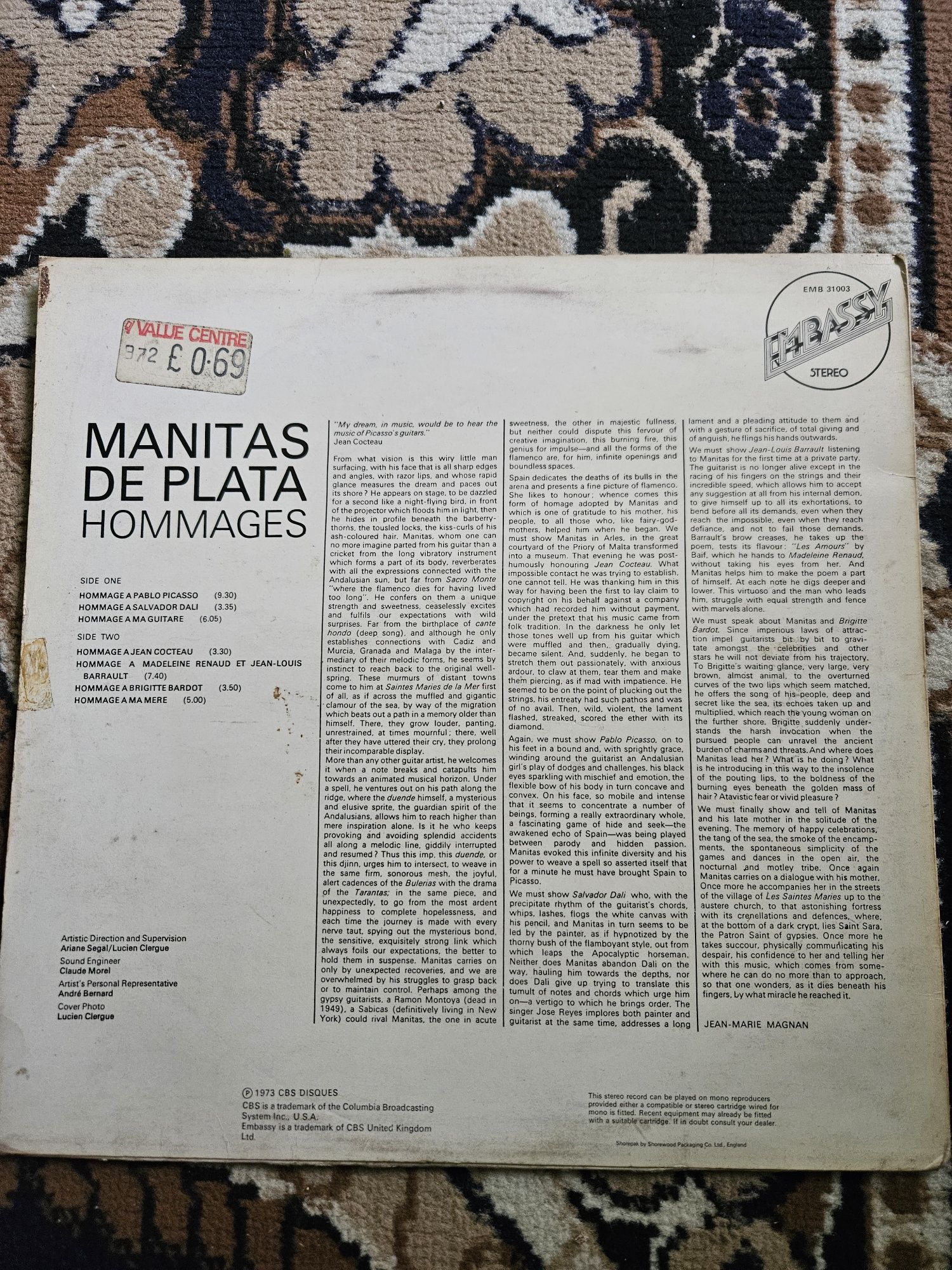 Płyta winylowa Manitas de Plata Hommages
