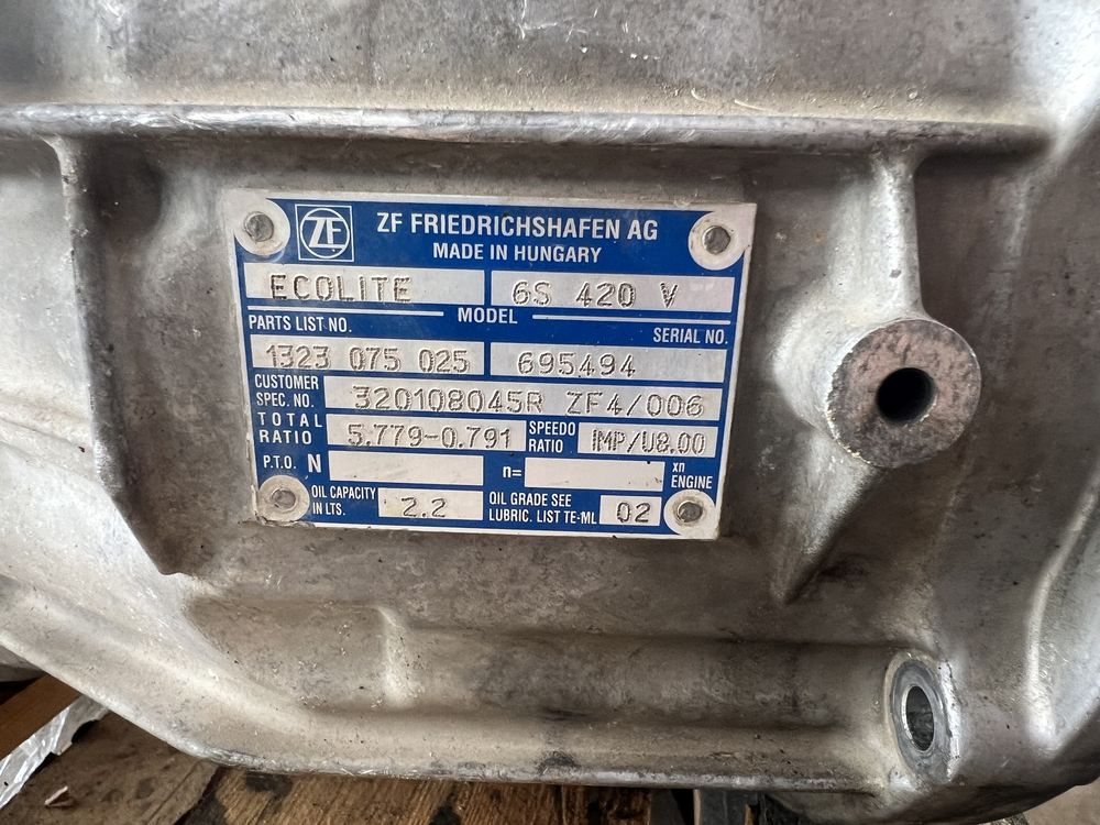 Skrzynia biegów renault master movano 2.3 biturbo zf napęd na tył