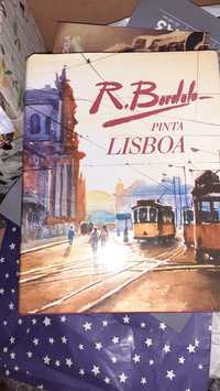 Real Bordalo pinta Lisboa livro raro pintura