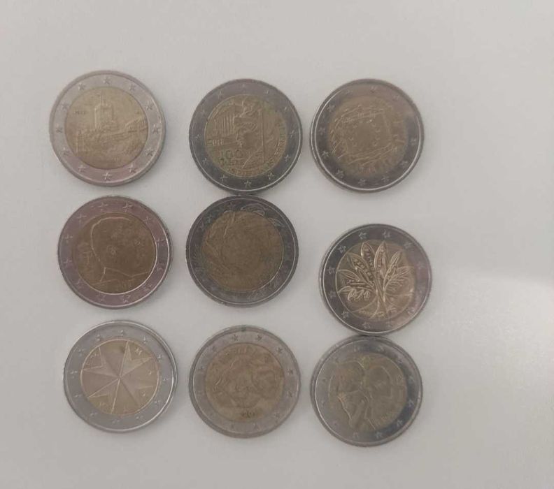 Moedas 2 euros para troca