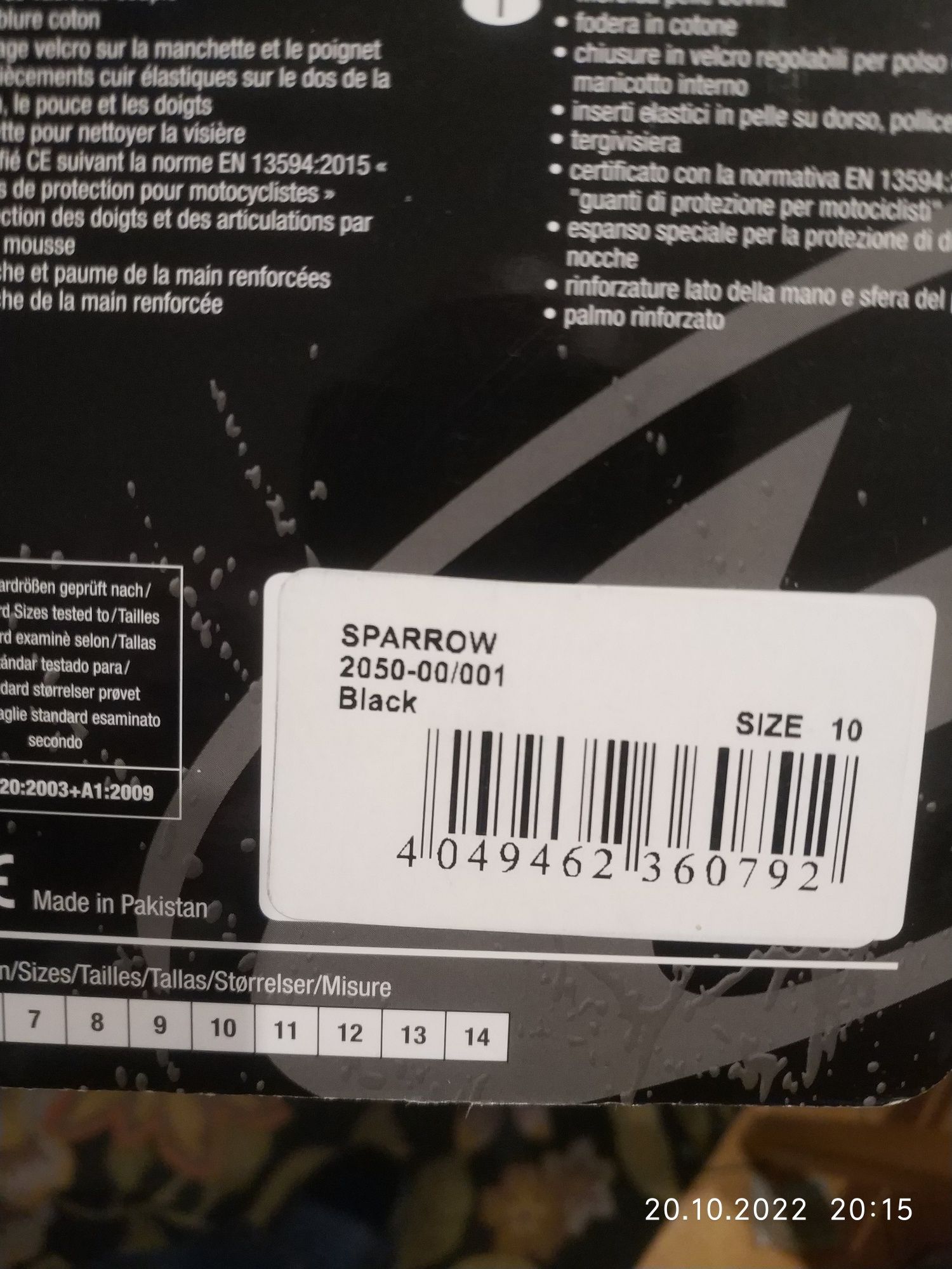 Rekawice Held Sparrow GLV nowe
