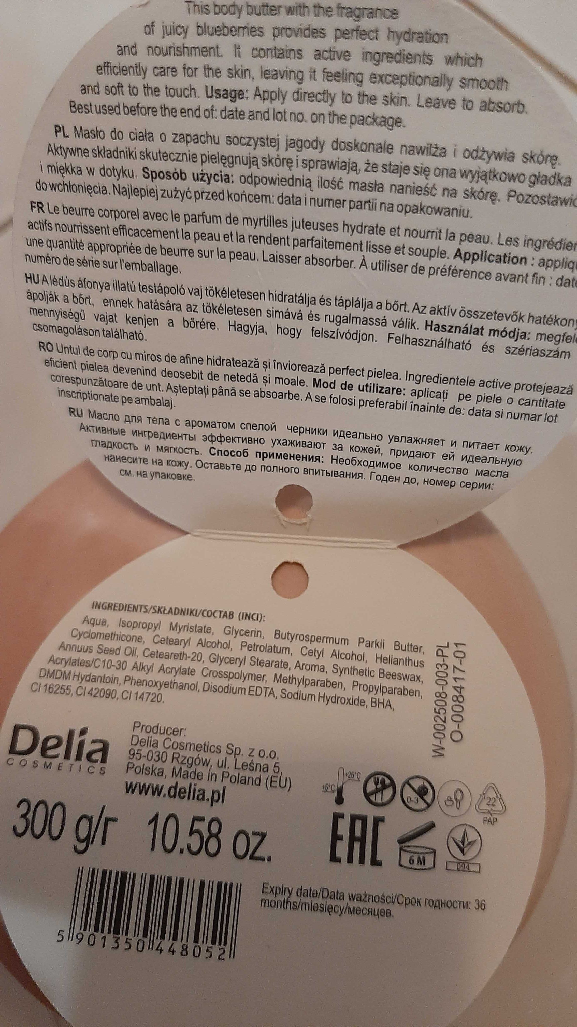 Delia Dairy Fun Blueberry Body Butter jagodowe masło do ciała