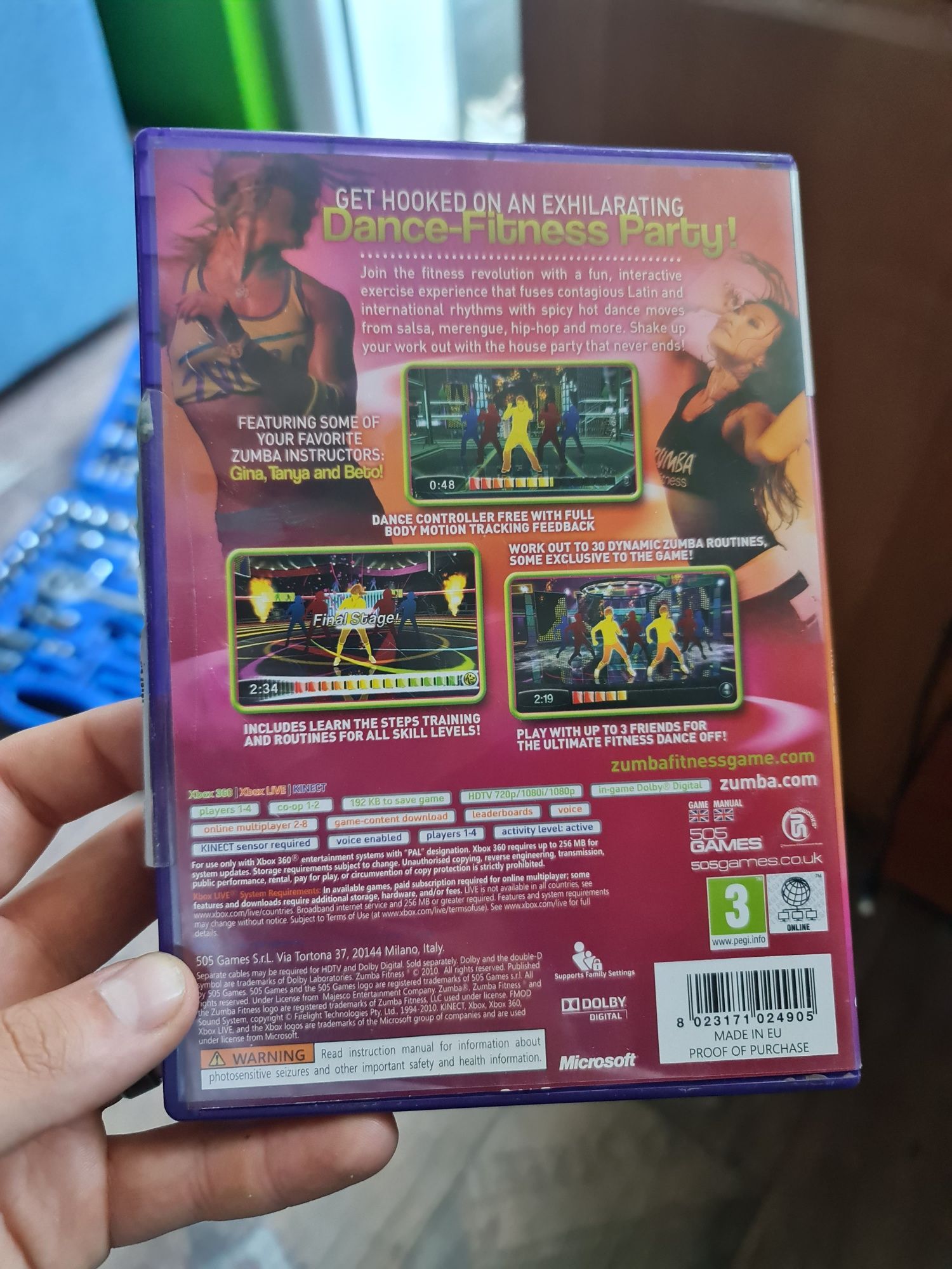 Zumba fitness join the Party xbox 360 kinect taniec 1-4 pleyers x360