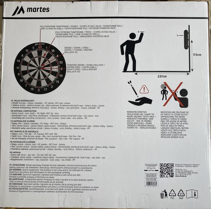 Dartboard, Tarcza do darta Martes Sizart