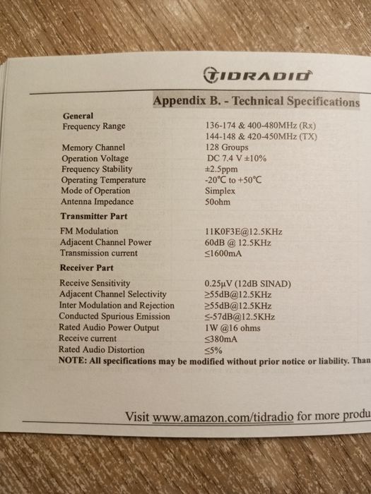 4 комплекта радіостанцій Tidradio TD-F9GP