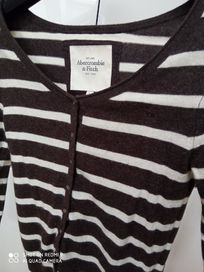 Sweter rozpinany kardigan w paski Abercrombie & Fitch M