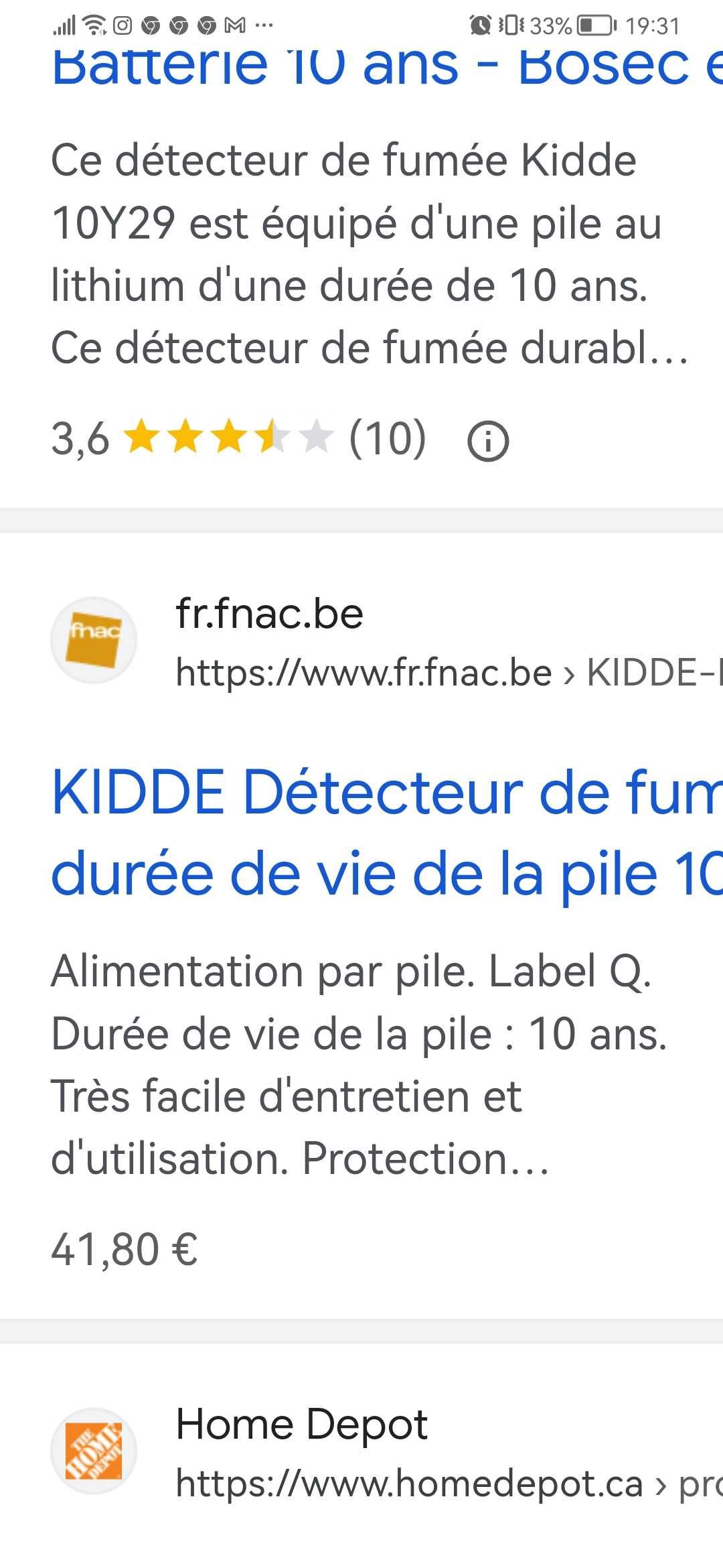 Detector de fumo marca kidde 7anos