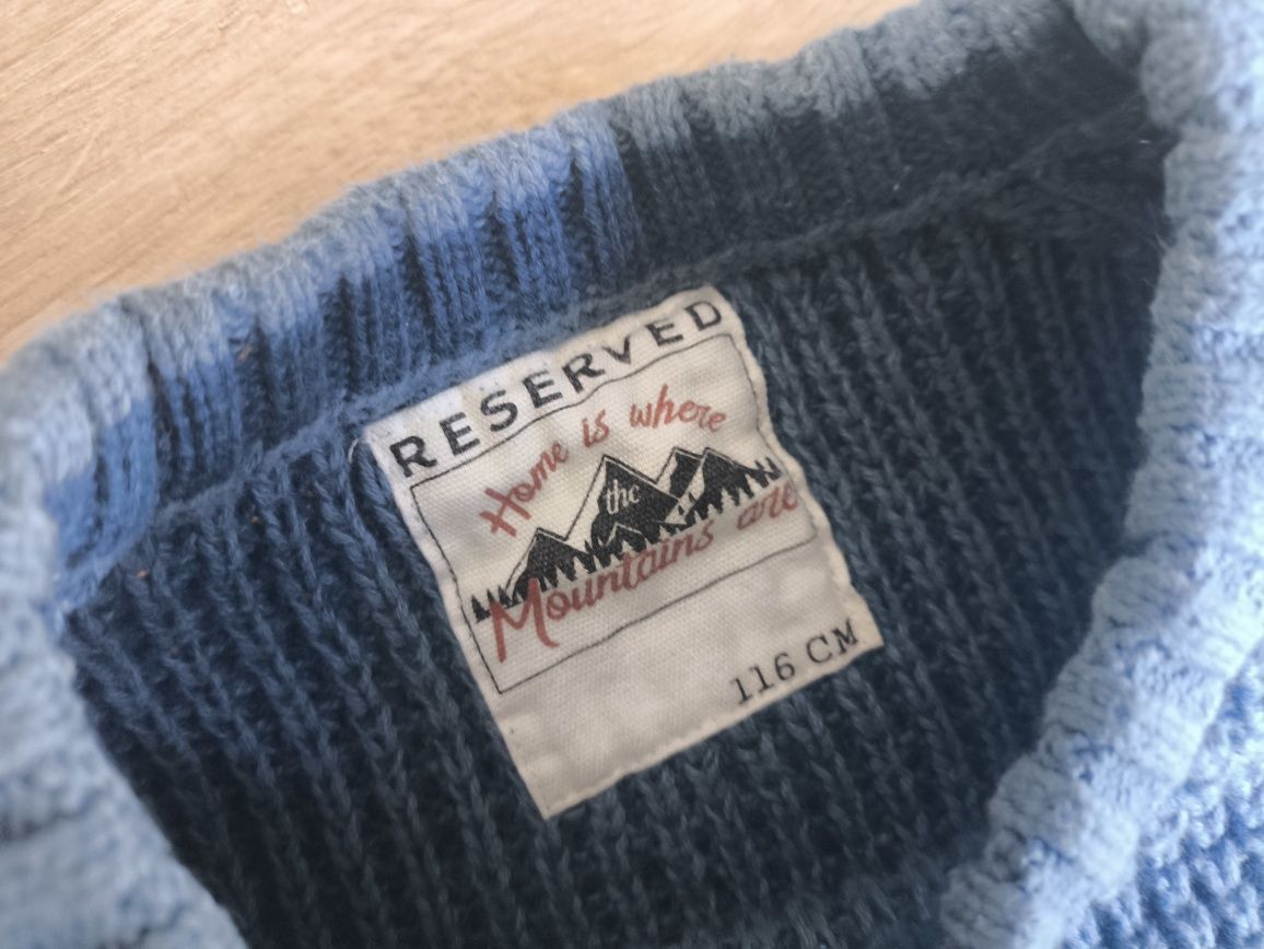 Elegancki komplet Reserved h&m, koszula z długim rękawem sweter