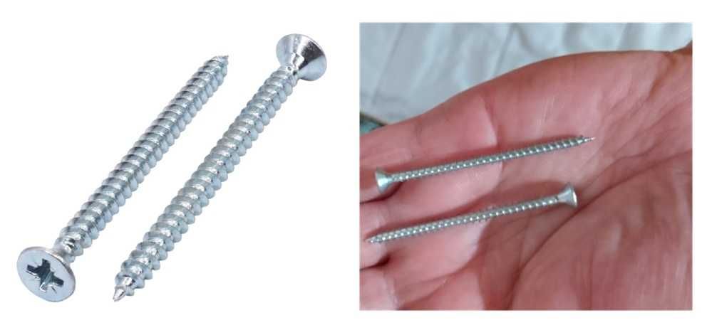 Lote de 300 parafusos 4,0 x 60 mm em aço (262)