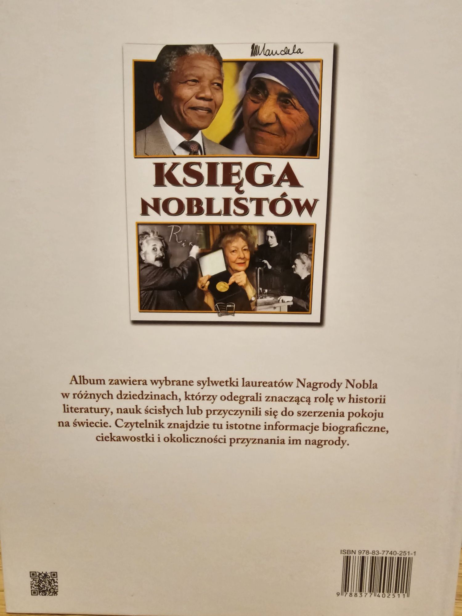 Książka "Księga noblistów"