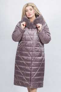 Зимнее женское пальто, новое, отличного качества, цвет капучино