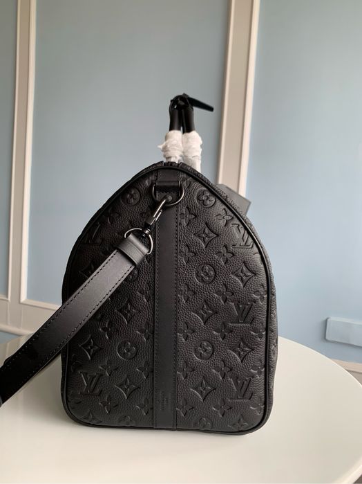 Дорожня сумка Louis Vuitton Keepall 50 чорна чоловіча жіноча спортивна
