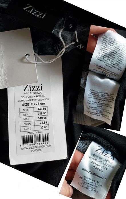Zizzi_nowe ciążowe jeansy Maternity Jeggings_42-44 ( XL-XXL ) L77cm