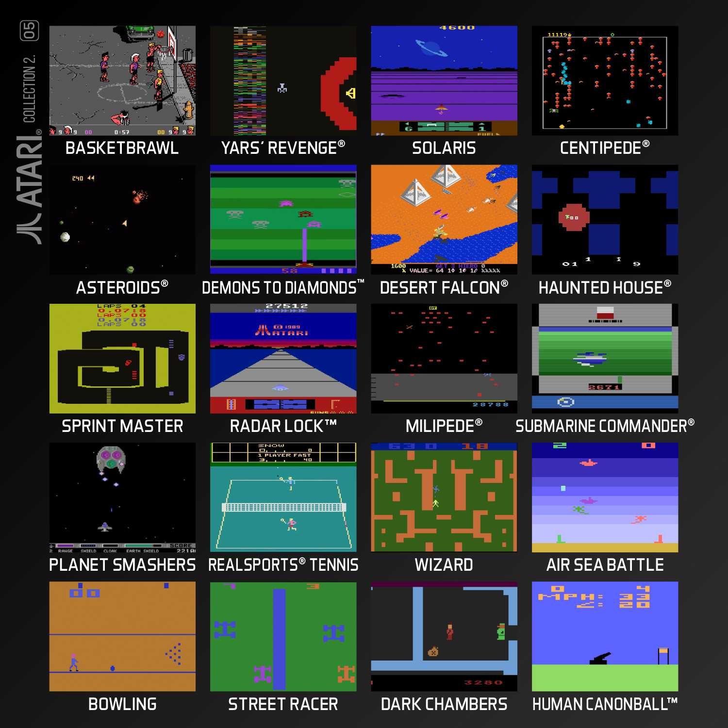 EVERCADE 5 - Zestaw 20 gier Atari 2