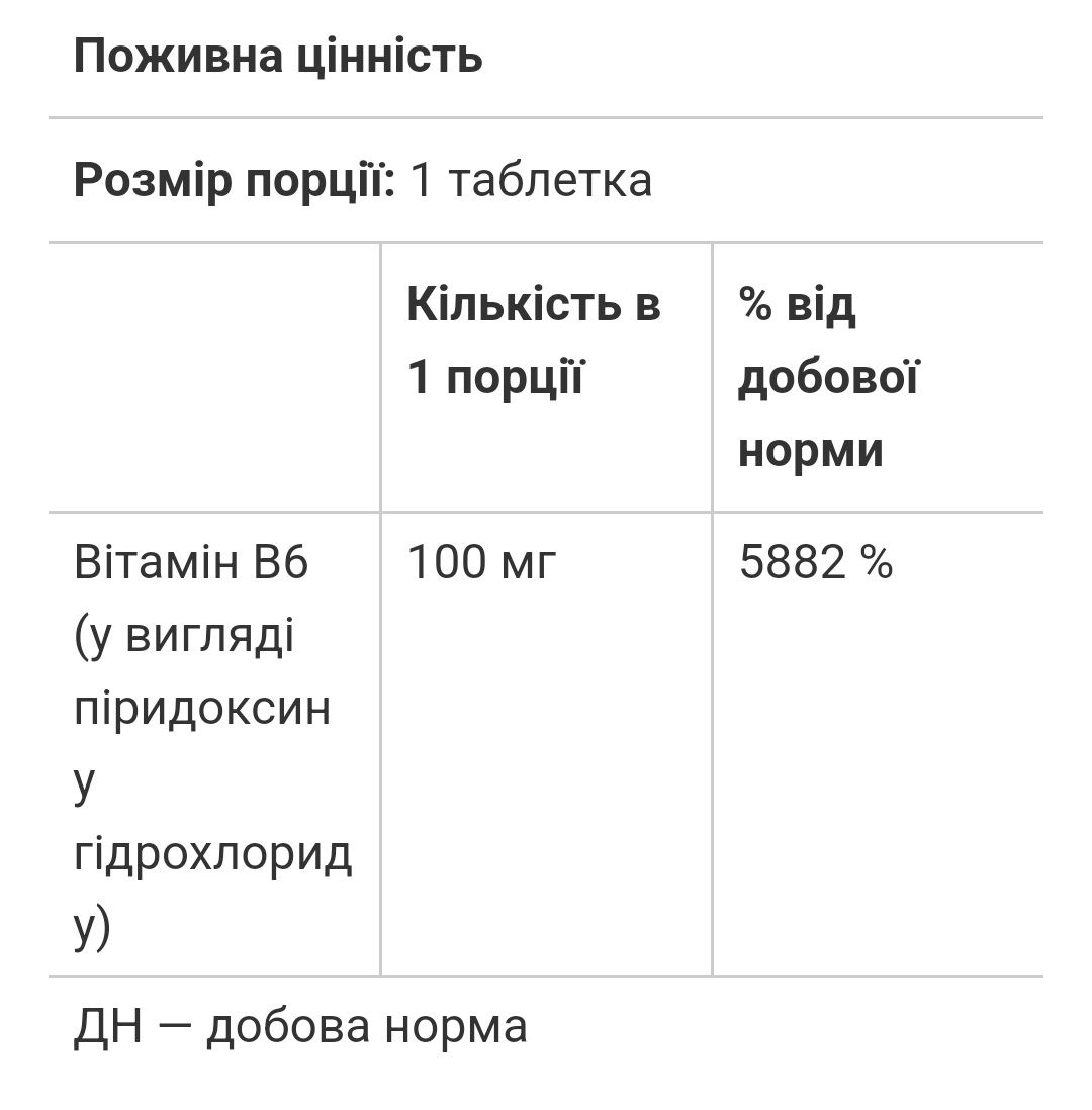 Solgar вітамін В6 витамин Б6 B 6 солгар 100 мг 100 таб