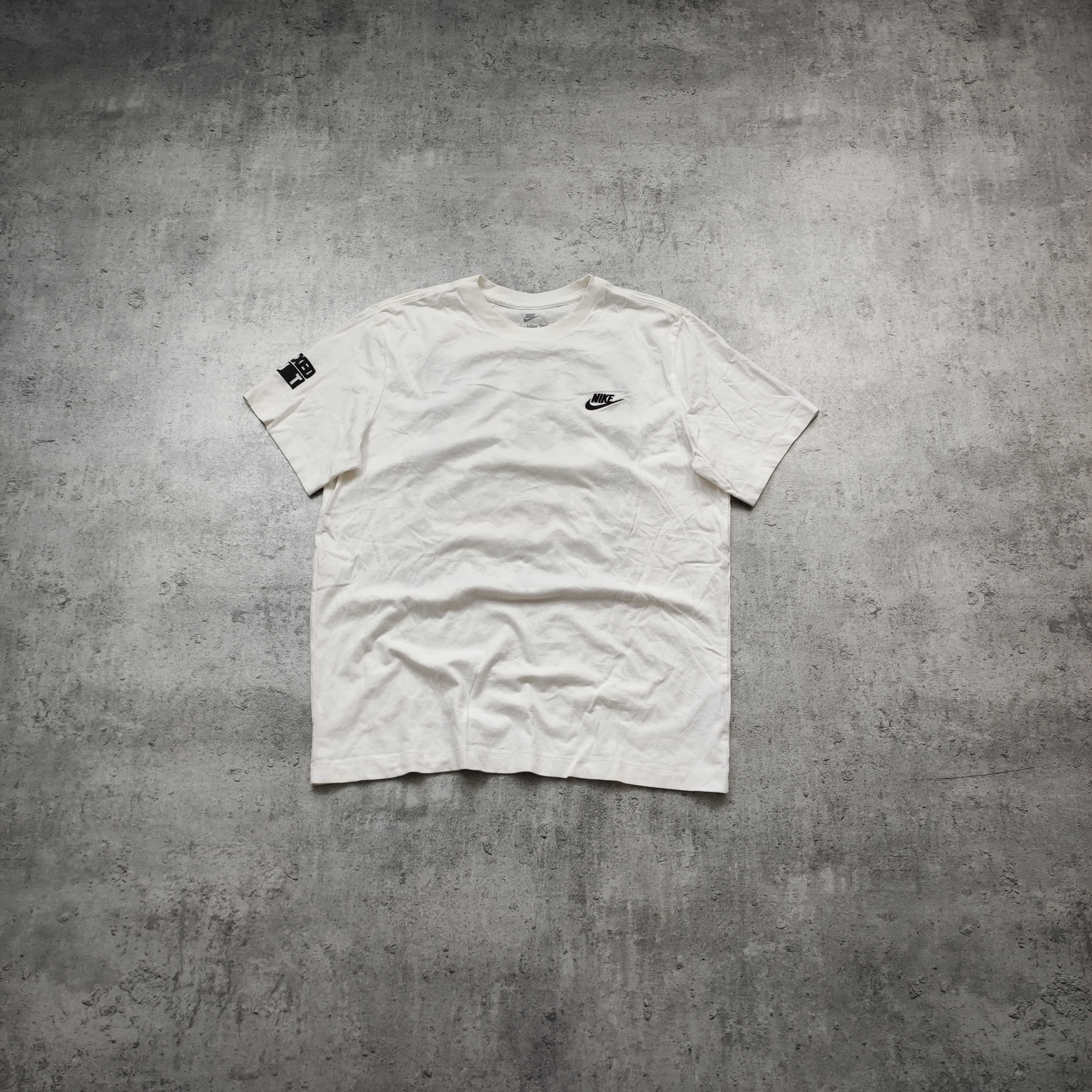 MĘSKA Koszulka Bawełna Biała Nike Sport Duże Logo Plecy AIR MAX Day