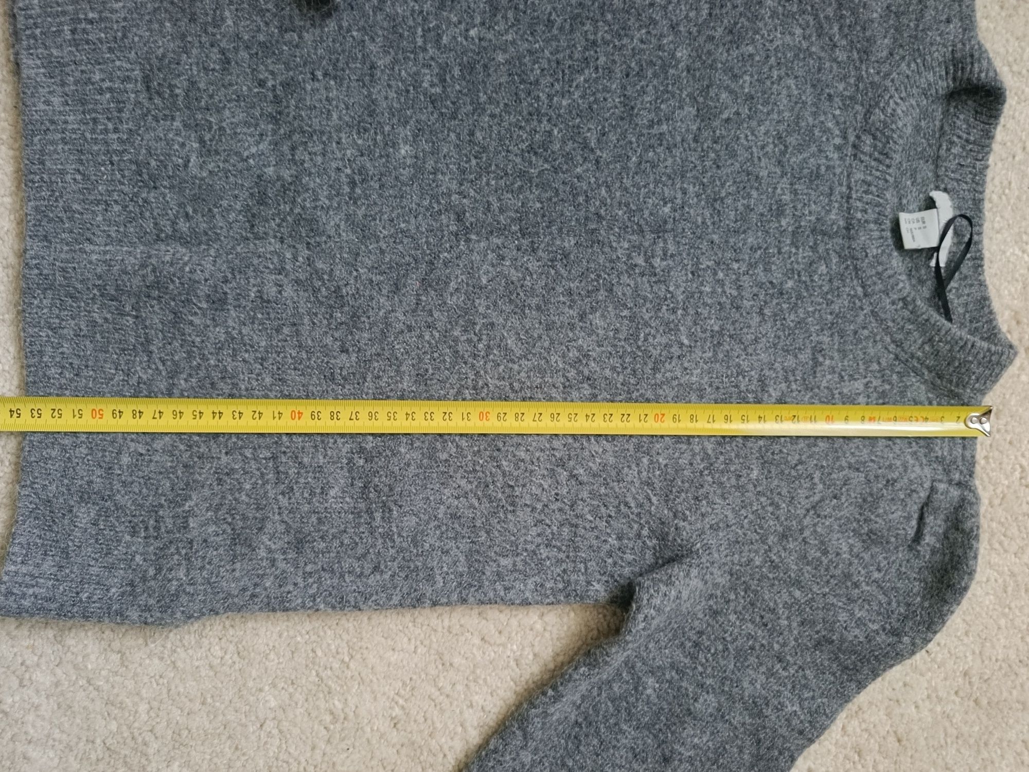 Sweter damski wełna moher h&m S 36 szary