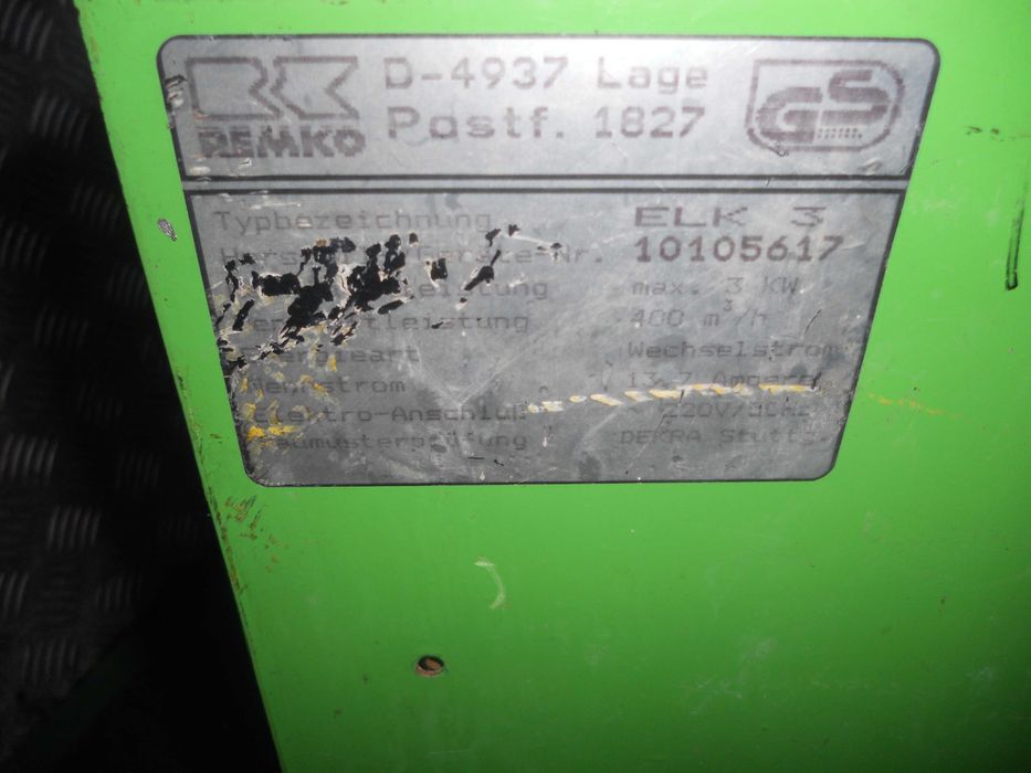 REMKO   Nagrzewnica  Dmuchawa   Elektryczna Mobilna