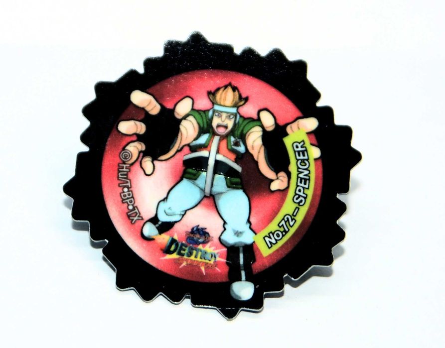 Beyblade Lay’s Spinner Tazo No. 72 Spencer / Seaborg