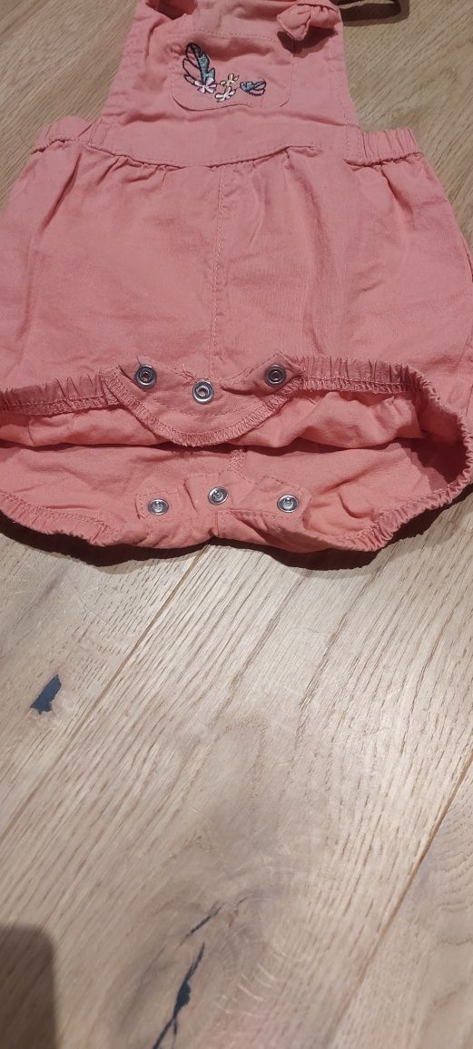 Rampers dziewczęcy + spodenki ogrodniczki