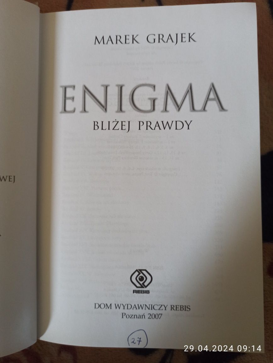 Enigma bliżej prawdy - Marek Grajek