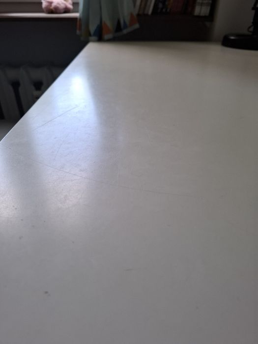 Biurko białe 60 x110 cm skandynawskie drewno