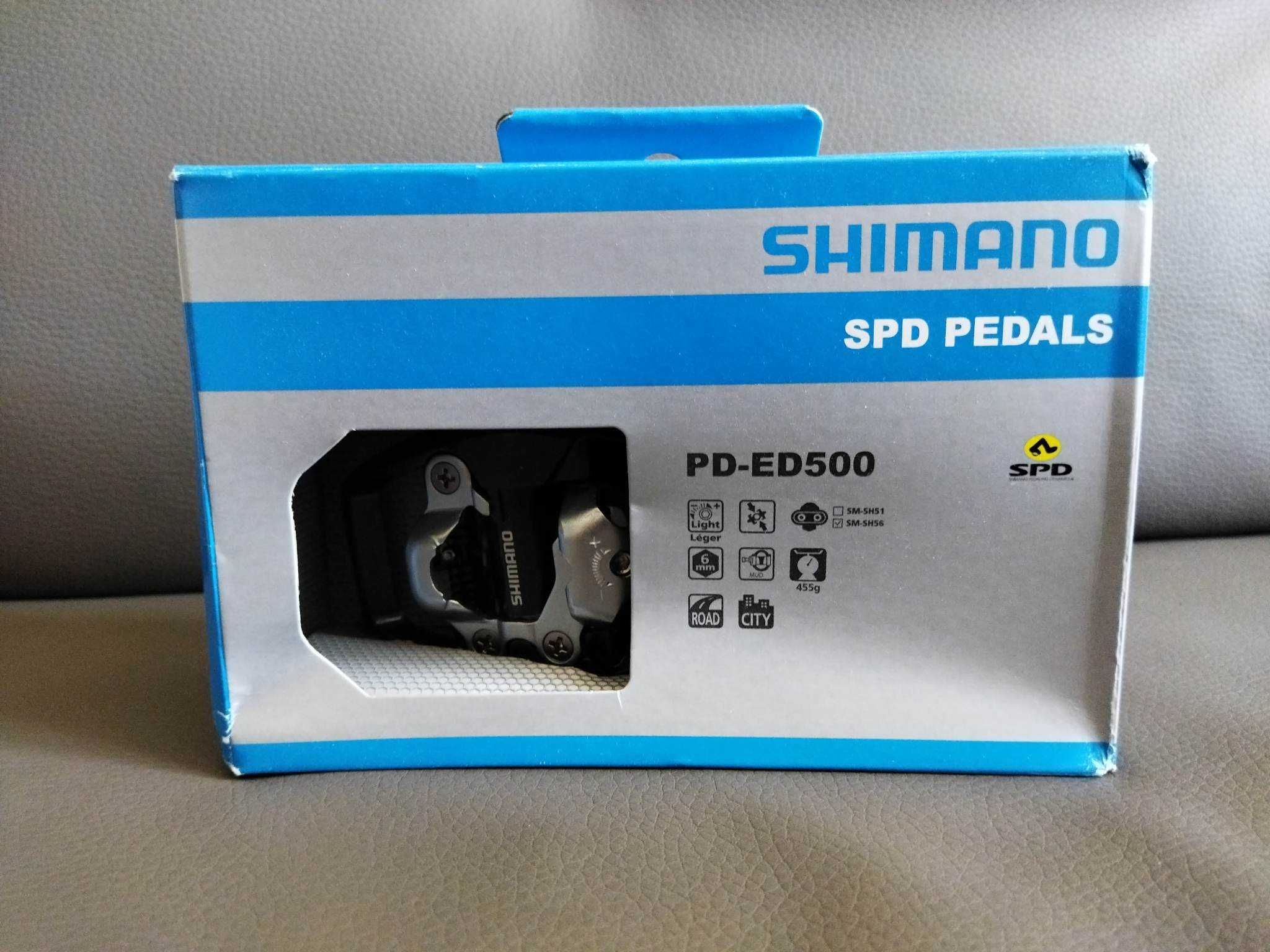 Pedały zatrzaskowe Shimano SPD PD-ED500 rower szosa mtb