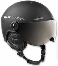 Black Crevice Kask narciarski dla dorosłych, dzieci, Matt Black Carbo