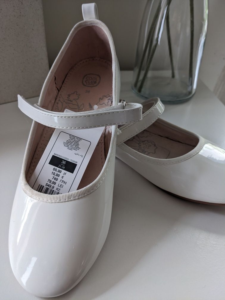 Nowe buty komunijne białe balerinki smyk
