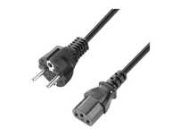Kabel zasilający IEC C13 Schuko 1.5m 3x0.75mm2 H05VV-F Czarny