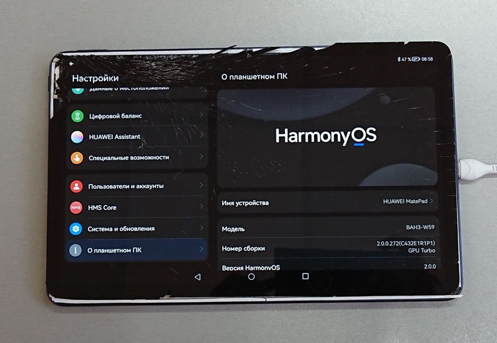 Дисплей с сенсором Huawei Mate Pad 10,4 BAH3-W59. Под замену стекла!