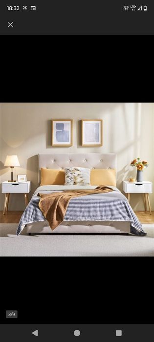 Zestaw 2 Stolików Nocnych  Komoda Nocna Stolik Nocny Stolik Boczny