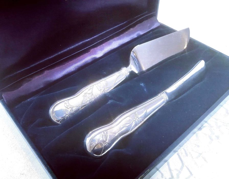 Conjunto Vintage Tiffany & Co. para Servir Queijo – Caixa Original