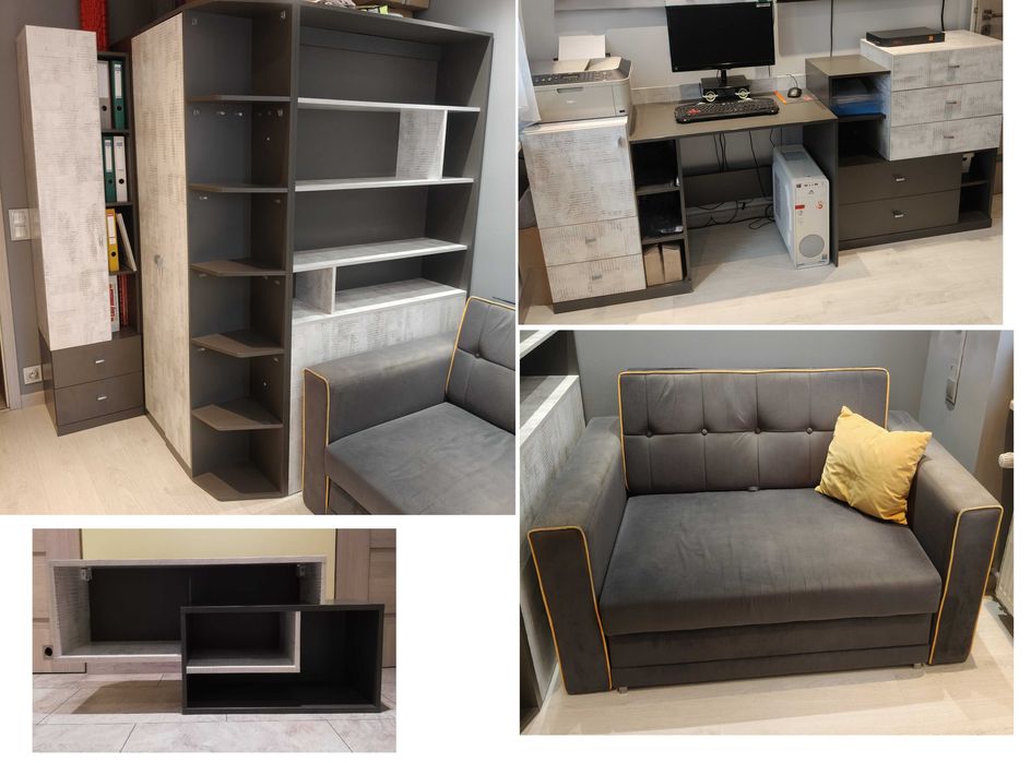 Zestaw mebli TABLO młodzieżowych + Kanapa Sofa rozkładana