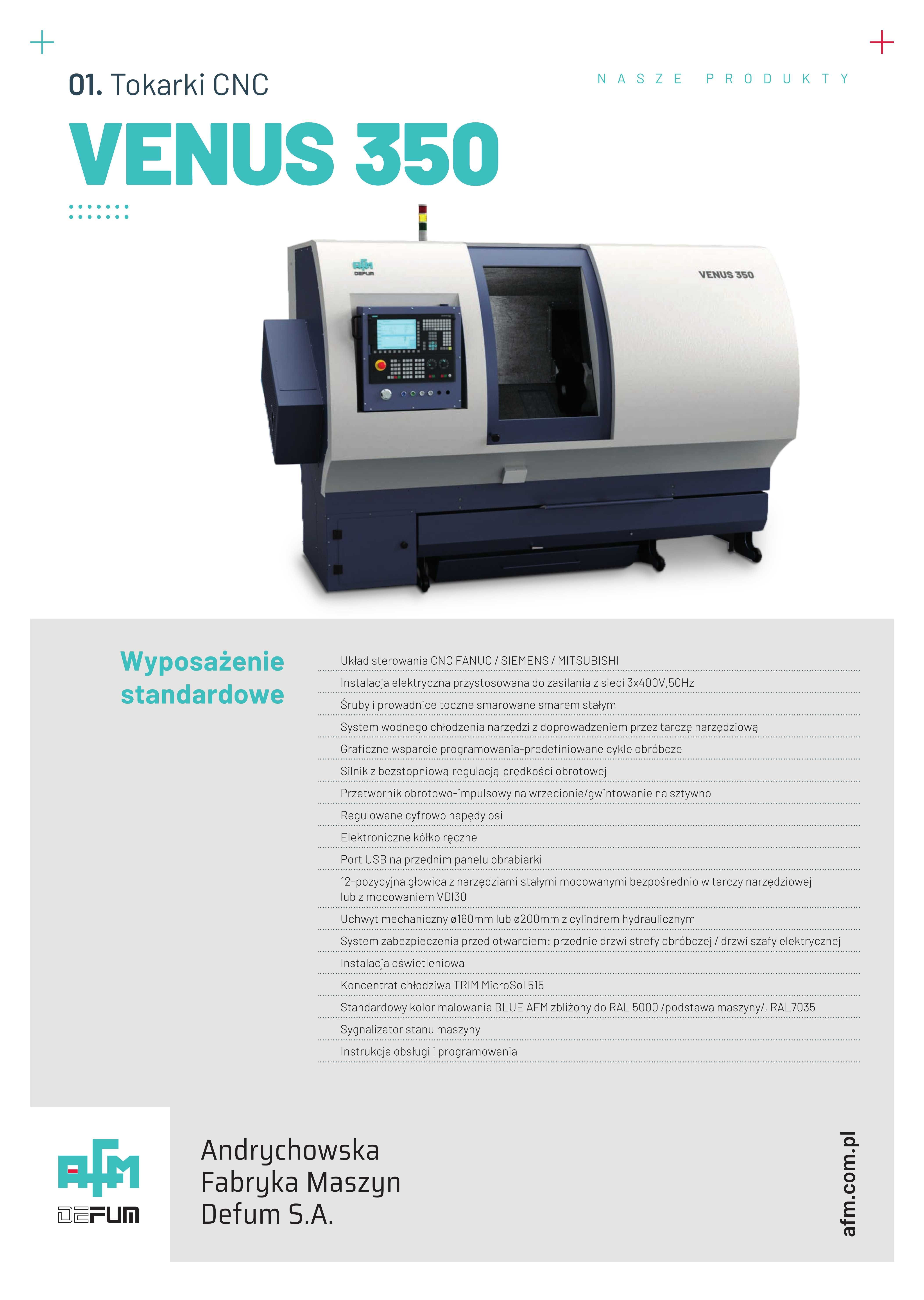 Tokarka CNC Venus 350 - AFM DEFUM