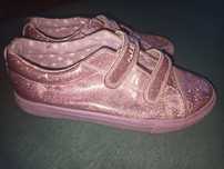 Buty Nelli Blu rozm 33 fioletowe brokatowe na rzepy